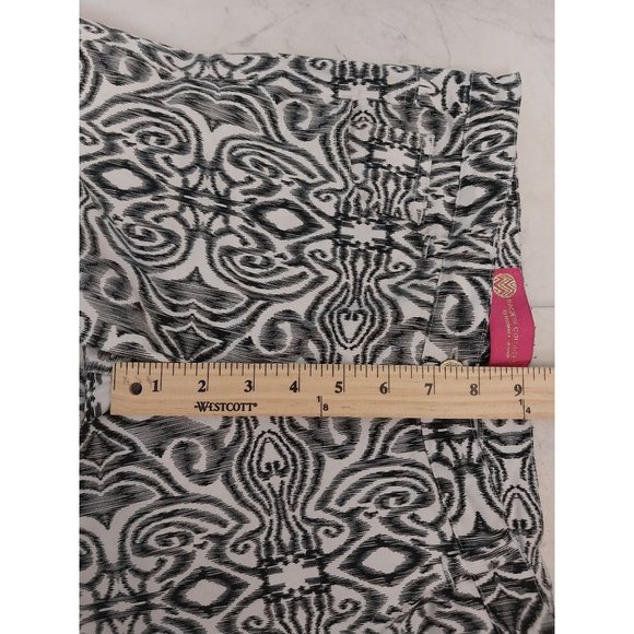 Macbeth Collection by Margaret Joseph Black White Print Pants Women's Sz XS - Picture 12 of 13